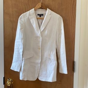 Brooks brothers white 100% linen women’s blazer